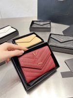 Mujeres diseñadoras Luxurious Purse Cluth Top Wallet Wallet Classic Passport Card Book Mayor Bolet Book Genuine Leather Original Box 14cm Ferghrtjhuy