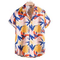 Мужские повседневные рубашки мужская летняя цветочная принципа пляж пляж Шик из короткого рукава гавайской рубашки мужская вечеринка праздничная одежда мужской ххлмен