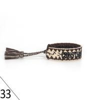 Fashion Wovens Designers Friendship Bracelet for Luxury Brand Handmade Braided Bracelets with Tassel Print Embroidery Men Bangle Code 20-38 Kzyx