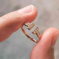 VAM6 Gu ailing same ring double tlffany Funi opening adjustable 520 Valentine's Day gift for girlfriend