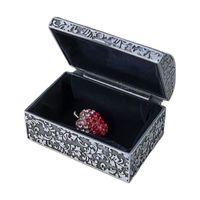 Vintage metal mücevher kutusu küçük biblo depolama organizatörü kutu göğüs yüzük kasası kızlar için, kalay rengi cx220443