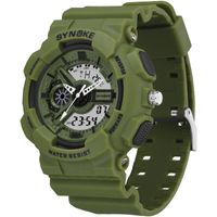 Armbanduhr Armee Green Men Wrist Watches Luxus Dual Display Military Uhren Sport wasserdichte digitale Uhr Männlich 12/24 Stunden Muster