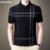 Sommer Herren Polo -Shirt Kurzarm Polo Business T -Shirt Print Slim Fit Clothing Streetwear Casual Fody Men Tops 220712