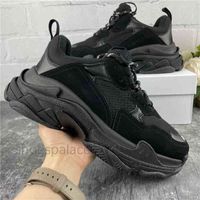 Fashion Triple S Sneakers Classic Casual Shoes Platform Leather Trainer Mens Womens Old Dad Scarpe Mesh Chaussures Top Quality Ten