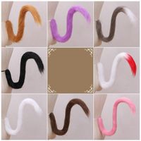 Autres événements First Fourniture Anime Animal Tail Cosplay Costumes Props Cat Femmes en peluche Tail Play Halloween Kawaii Accessoires