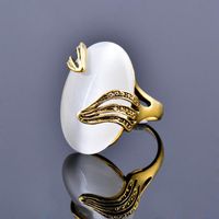 Anillos de boda anillo de piedra ópalos ovales vintage para mujeres joyas de color de oro rosa Bijoux femme 2022 tendencia zd1 lk6wedding