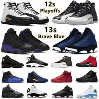 Jumpman 12 Playoff 13 Cesur Mavi erkekler Basketbol Ayakkabıları 13s Del Sol Court Mor Obsidian Royal 12s Reverse Flu Game Royalty Utility erkek eğitmenleri Spor Ayakkabıları 40-47