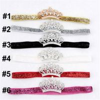 Headband Baby Infant Luxury Shine diamond Crown Headbands girl Wedding Hair bands Children Hair Accessories Christmas boutique party supplies gift