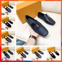 LVs Top Quality Easy Wear Men Loafer Shoes Genuine Leather Fashion Casual Black Brown Loafers For Mens 2022