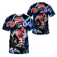 Herren-T-Shirts Ducati Motorrad Logo Digitaldruck T-Shirt Casual Mode Harajuku hochwertiger kurzärmeliger Marken-Top