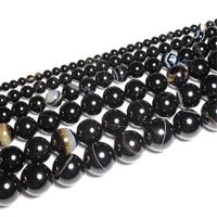 Altre perle naturali per perle sciolte a strisce nera a strisce per la creazione di gioielli