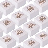 Geschenk Wrap 8 stücke Weiße Süßigkeitenbox Weihnachten Lebkuchen Mann Party Favorie DIY Schokolade für