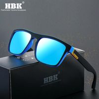 HBK Brand Design Polarized Sunglasses Men Driver Shades Male Vintage Sun Glasses for Men Spuare Mirror Summer UV400 Oculos273m