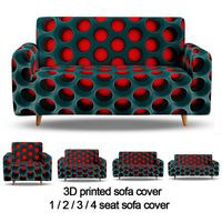 Chair Covers Red Circle Pattern Luxury Sofa For Living Room ...