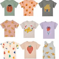 Camisetas para niños para Baby Boys Summer BC Brand Girls Ropa Linda impresión de manga corta Camiseta de algodón niño Tops de moda TEE 220418