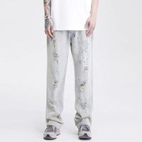 Herren Jeans Männer amerikanischer High Street Retro Ink Splash Lose Y2k Hosen Korean modische Streetwear Aestethicmen's's
