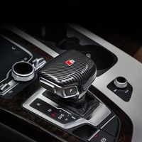 Carbon Fiber Car Console Gear shift knob head Frame cover trim sticker for Audi A4 A5 A6 A7 Q5 Q7 S6 S7 Car styling Auto Accessori342Z