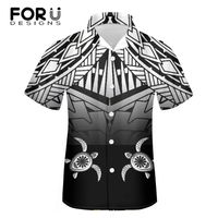Arrival Summer Shirts for Mens Sea Turtle Tribal Polynesian Pattern Male Loose Camisas Chemise Hawaiienne Homme W220618