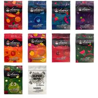 Kosmik Blasters Fruit Gummies Packing Bags 500mg Resealable Mylar Edibles Infused Gummy 지퍼 패키지 가방 새로