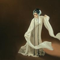 Etnik kıyafet antik Çin sahne elbise film tv stüdyo çekim önlük Çin opera kadın portre dans kostüm