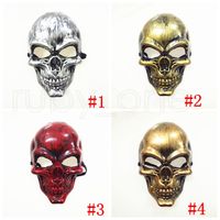 Masques de fête d'Halloween Adultes Skull Mask Plastic Ghost Horror Mask Mask Face Masks Unisex-Halloween Masquerade Masks-Prop RRA4546