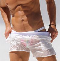 Herren -Shorts Badebekleidung Männer sexy Schwimmen Stämme Sunga Transpare Badeanzug Mann Schwimmschilder Strand Mayo de Praia Homilot Bain Bain