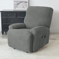 Polar Fleece Washable Removable Split Recliner Chair Cover Slipcovers Dog Cat Pet Single Seat Couch Lazy Boy Armchair Sofa Cover 220619