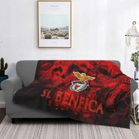 Battaniyeler Sl Benfica 2101 Battaniye Yatak Yatak Ekose yatak örtüleri yatak ve kapaklar için kanepe kapüşonlu