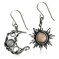 16Pair Bohemia Sun And Moon Dangle Earrings For Women Female...