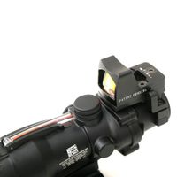 새로운 ArriveAcog 스타일 4x32 rmr 빨간색 점 시력 사냥 소총으로 조명 된 검은 색 전술 시신경 붉은 색조