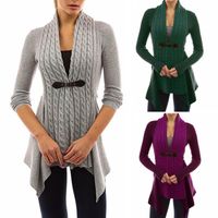 Women's Knits & Tees Autumn Winter Women Cardigan Coat Long Sleeve Irregular Knitwear Tops Ladies Slim Sweater Female Jacket Outwear Plus Si