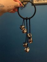 Charms Witches Bells Pagan Doorbell fofo Altar Altar Bell Jewelry Acessórios Diy Kichain