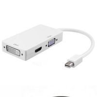 Delivery Mini DP DisplayPort to VGA DVI Adapter 3 in 1 Cable Adapters With Retail packaging242h