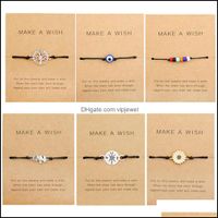 Charm Bracelets Jewelry Handmade Braided Bracelet For Couple...