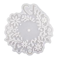 Molde de resina de decoración de fiesta, molde de silicona de forma de flor para manualidades de fundición, hogar de pared de bricolaje