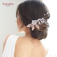 Hair Clips & Barrettes YouLaPan HP17 Vintage Comb Water Drop Pearl Wedding Golden Combs Alloy Leaf JewelryHair