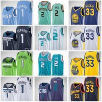 Good Quality LaMelo Ball Jersey 2 Edwards 1 James Wiseman 33 Blue White Purple Yellow Basketball Man Youth Lady For Sport Fans Pure Cotton