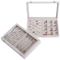 Hot Sales Mode Portable Velvet Jewelry Ring Jewely Display Organizer Box Tray Holder Earring Jewel Storage Case Showcase H220505