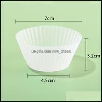Cake Tools Bakeware Kitchen Dining Bar Home Garden Sile Muffin Cup Molds Round Shaped Baking Pastry Kitchen Diy Decorating Accessories Dr