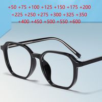 Óculos de sol de grandes dimensões de óculos de leitura poligonais masculinos Mulheres presbiopia de grande estrutura, ampliando os olhos ultraleves da moda óculos e óculos de moda