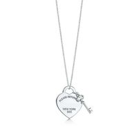 Please Return to New York Heart Key Pendant Necklace Original 925 Silver Love Necklaces Charm Women DIY Charm Jewelry Gift Clavicl208j