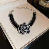 Bracelete Camellia clássica Bracelets de flores cristal