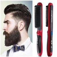 Multifunctional Hair Comb Men's Quick Beard Brush Straightener Curling Curler Straightener Hair Curly Beauty Hair Styler Tool309N