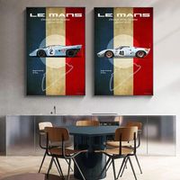 Peintures Le Mans Carrera Panamericana Nurburg Ring Affiche sur toile Impression d'art mural nordique pour le salon Décoration de la maison