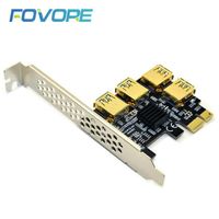 Computer Cables & Connectors Riser USB 3.0 PCI-E Express 1x To 16x Card Adapter PCIE 1 4 Slot Port Multiplier For BTC Miner MiningComputer C