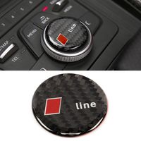 Car Accessories Center Multi Media Knob Button Trim Sticker Cover Frame Interior Decoration for Audi A4 A5 S4 S5 B9 2017-20202287