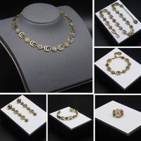 New arrival high quality Brand jewelry set necklace bracelet earrings ring for fashion women fine jewelry gift239O
