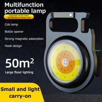 Taschenlampen Taschenlampen tragbarer Mini -Cob -LED -Schlüsselbund Handy Light Lampe Carabiner Camping Outdoor -Taschenlampe für Wanderfahrzeuge FlashLig LIGLIGE