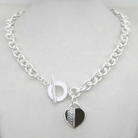 yalianchuang01design women's silver tf style collier pendentif chaîne collier s925 sterling key coeur coeur amour marque oeuf pendant charme nec h0918