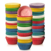 Cupcake 500pcs/Set Liner zum Backen von Papierpapierverpackungen Bk Cup Cake Cases Muffin Cups Süßigkeiten kochen verschiedene Farben